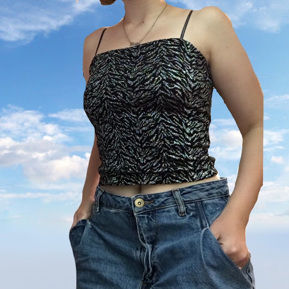 Glitter crop top